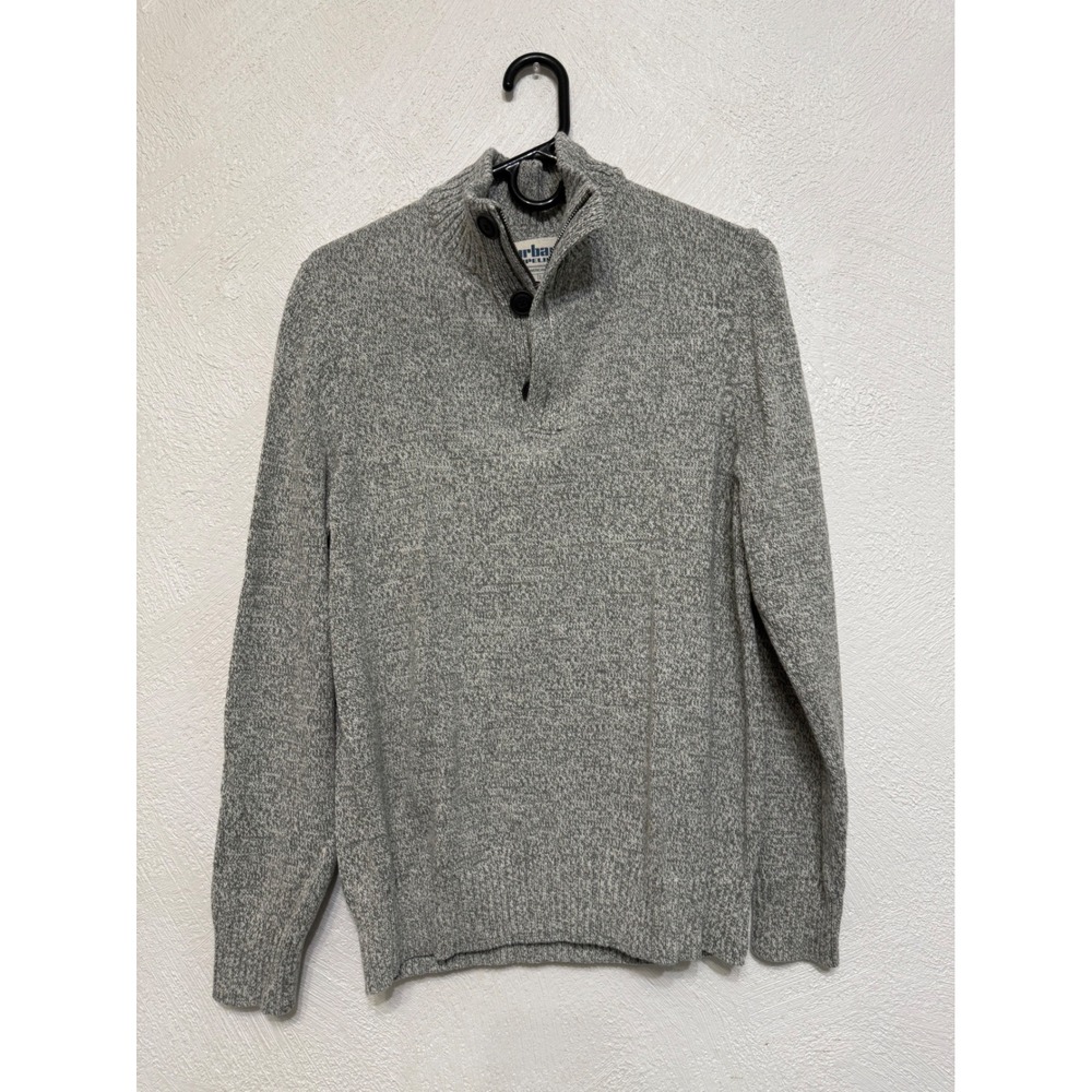 Urban Pipeline Sweater Men L Zip Neck Pullover Casual Versatile Style Grey Gray